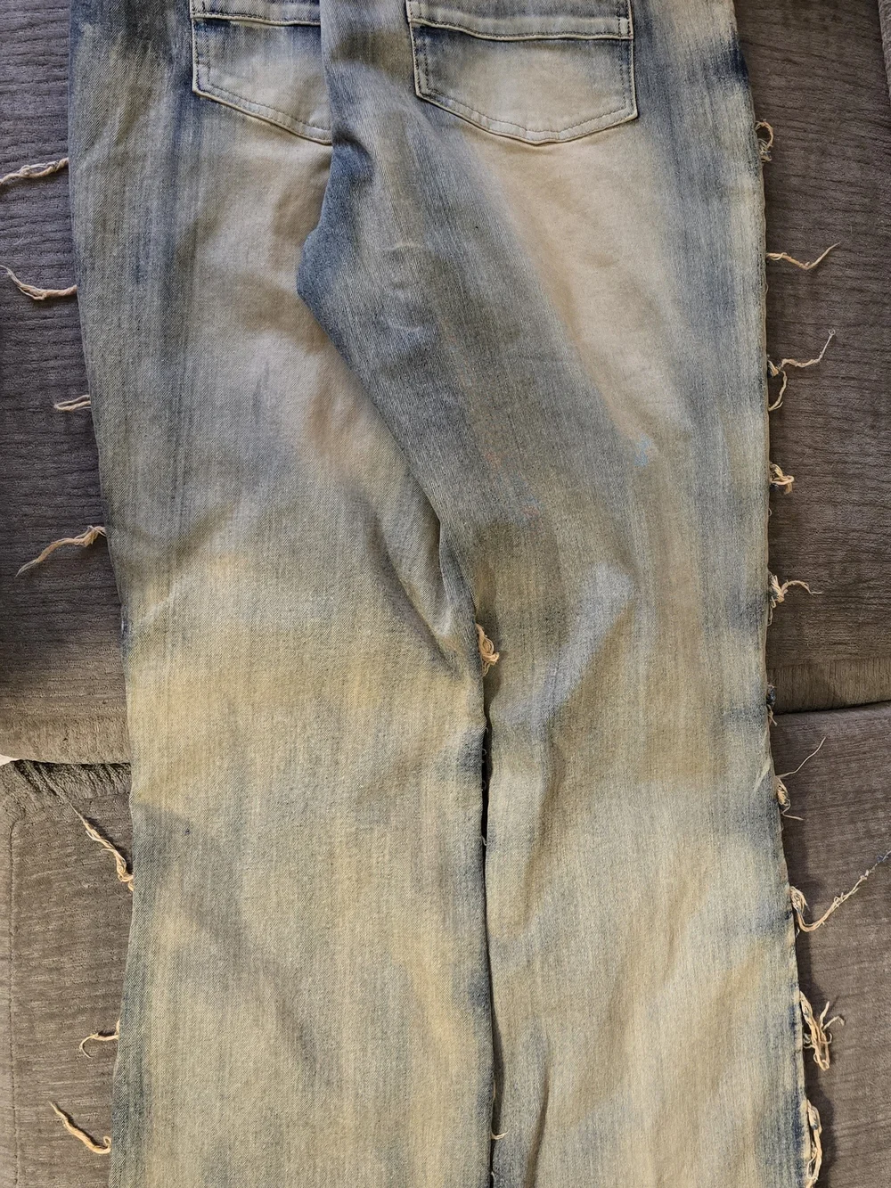 Distressed Blue Women's Ripped Jeans - Picture 2 of 3